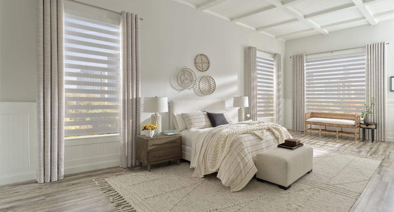 Designer Banded Shades & Custom Drapery